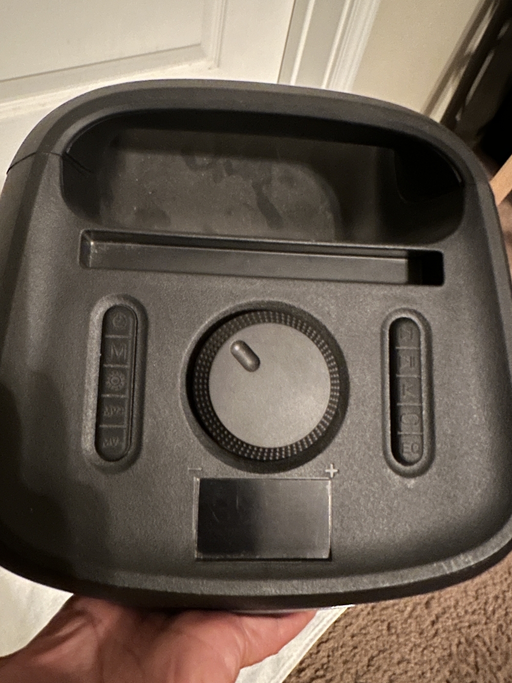 Portable Black Bluetooth Speaker with Large Control Dial